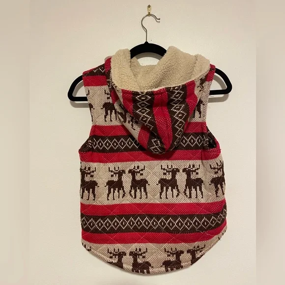 Forever 21 women’s reindeer vest with hood size S - Picture 2 of 4